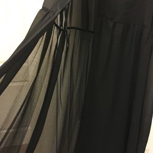 Sheer black flirty top